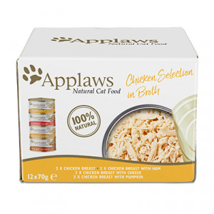Applaws Chicken Collection kaķu konservu izlase - vista 4 veidi 70g x 12gb