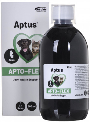 Aptus® APTO-FLEX papildbarība suņiem, kaķiem Sīrups Hondroitīns, kolagēns, hialuronskābe 500ml
