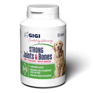 Gigi STRONG Joints & Bones papildbarība suņiem Glikozamīns, hondroitīns locītavu veselībai N90