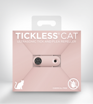 Tickless Mini Cat USB uzlādējama ultraskaņas repelenta ierīce ērču atbaidīšanai kaķiem, rozā