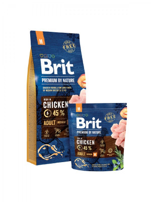 Brit Premium By Nature Adult M sausā barība suņiem Vista 3kg