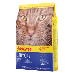 Josera DailyCat bezgraudu sausā barība kaķiem ar putnu gaļu un aknām 10kg
