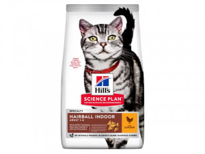 HILLS Cat Adult Hairball Indoor sausā kaķu barība Vista 10kg