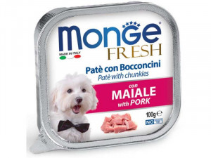 Monge Dog Fresh suņu konservi pastēte Cūkgaļa 100g