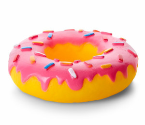 JK suņu rotaļlieta vinila ar pīkstuli Donut XL 14cm
