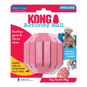 KONG Puppy Activity Ball rotaļlieta kucēniem M Pink