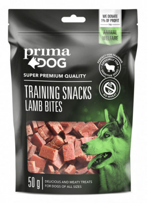 PrimaDog Training Snacks gardums suņiem Jērs 50g