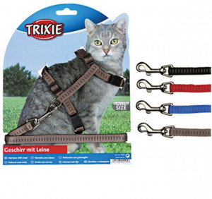Trixie kaķu iemaukti krūšu siksna un pavada kaķiem 27-44cm/10 mm, 120cm