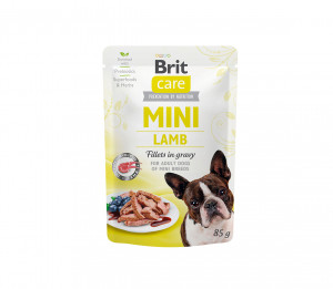 Brit Care Mini konservi suņiem Jērs mērcē 85g (D.T. 15.05.2024.)