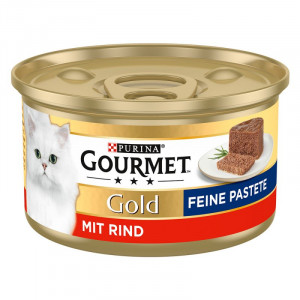 Gourmet Gold PATE kaķu konservi pastēte Liellops 85g