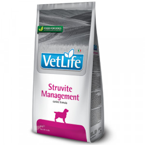 Vet Life Dog Struvite Management sausā barība suņiem Apakšējo urīnceļu urolitiāzes ārstēšanai 12kg