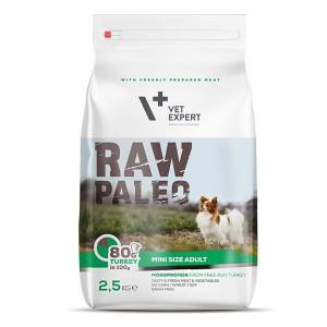 Raw Paleo Monoprotein MINI sausā suņu barība Tītars 2.5kg
