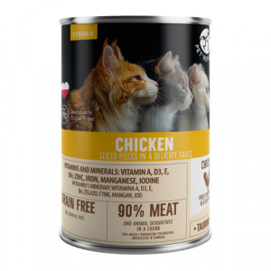 PetRepublic Cat Sterilised Chicken in sauce konservi kaķiem Vista mērcē 400g
