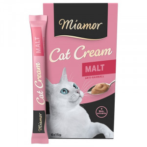 Miamor Cream Malt Hairball gardums krēms kaķiem Iesals 15g x6