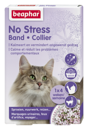 Beaphar No Stress Collar for Cat nomierinoša kaklasiksna kaķiem 35cm