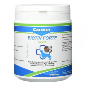Canina Biotin forte pulveris papildbarība ar augstu biotina saturu 200g