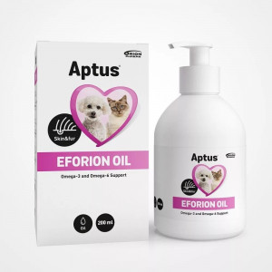 Aptus® EFORION Oil papildbarība suņiem kaķiem Omega 3-6 ādai spalvai 200ml