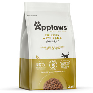 APPLAWS CAT ADULT CHICKEN LAMB bezgraudu sausā barība kaķiem Vista, jērs 2kg