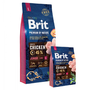 BRIT PREMIUM BY NATURE JUNIOR L sausā barība kucēniem Vista 15kg