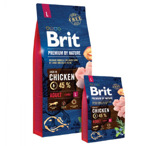 BRIT PREMIUM BY NATURE ADULT L sausā barība suņiem Vista 15kg