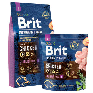 BRIT PREMIUM BY NATURE JUNIOR S sausā barība mazo šķirņu kucēniem Vista 8kg