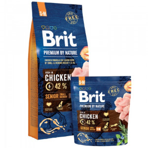 BRIT PREMIUM BY NATURE SENIOR S/M sausā barība suņiem Vista 3kg