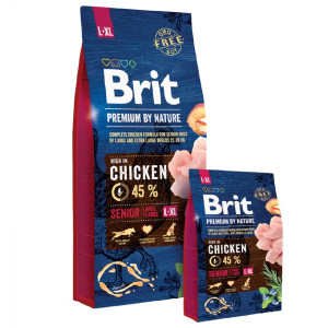 BRIT PREMIUM BY NATURE SENIOR L/XL sausā barība suņiem Vista 15kg