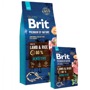 BRIT PREMIUM BY NATURE SENSITIVE LAMB sausā barība jutīgiem suņiem Jērs 15kg