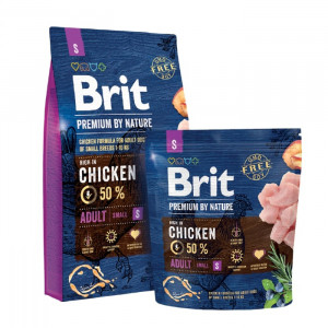 BRIT PREMIUM BY NATURE ADULT S sausā barība suņiem Vista 3kg