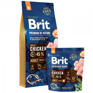 BRIT PREMIUM BY NATURE ADULT M sausā barība suņiem Vista 3kg