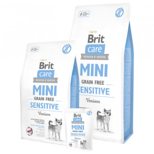 BRIT CARE MINI SENSITIVE GF bezgraudu sausā barība jutīgiem suņiem, Briedis 2kg