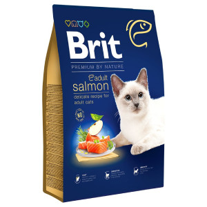 BRIT PREMIUM CAT ADULT SALMON sausā barība pieaugušiem kaķiem Lasis 1.5kg