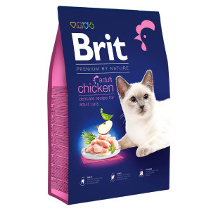 BRIT PREMIUM CAT ADULT CHICKEN sausā barība pieaugušiem kaķiem Vista 8kg