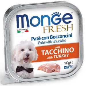 MONGE DOG FRESH suņu konservi pastēte Tītars 100g