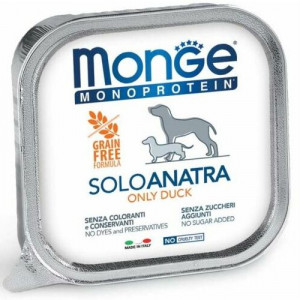 MONGE DOG MONOPROTEIN suņu konservi pastēte Pīle 150g