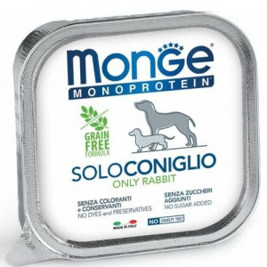 MONGE DOG MONOPROTEIN suņu konservi pastēte Trusis 150g