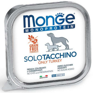 MONGE DOG MONOPROTEIN suņu konservi pastēte Tītars 150g