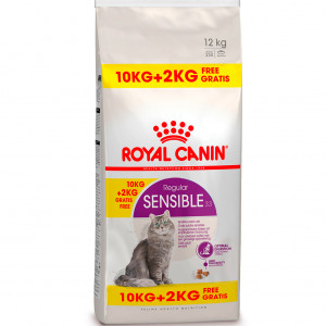 BONUS! Royal Canin FHN SENSIBLE sausā kaķu barība 10+2kg