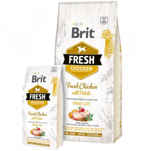 BRIT FRESH CHICKEN POTATO ADULT sausā barība suņiem Vista, kartupeļi 2.5kg