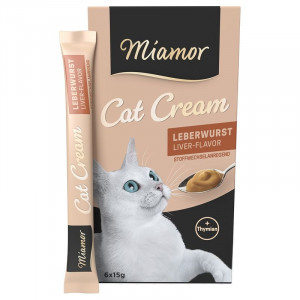 Miamor Cream Leberwurst gardums krēms kaķiem Aknas 15g x6