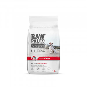 RAW PALEO ULTRA PUPPY MINI sausā barība kucēniem Liellops 2kg