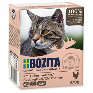 BOZITA CAT CHICKEN LIVER JELLY konservi kaķiem Vistas aknas želējā 370g
