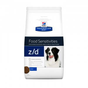 HILLS PD FOOD SENSITIVITIES Z/D sausā suņu barība 10kg