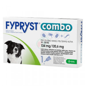 FYPRYST COMBO 134MG/120.6MG ŠĶĪDUMS SUŅIEM (10-20KG) N1