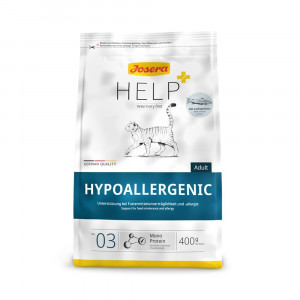 JOSERA HELP CAT HYPOALLERGENIC sausā kaķu barība 400g