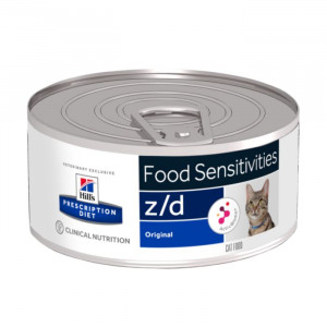 HILLS PD FOOD SENSITIVITIES Z/D konservi kaķiem 156g