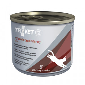 TROVET CAT HYPOALLERGENIC TRD konservi kaķiem Tītars 200g