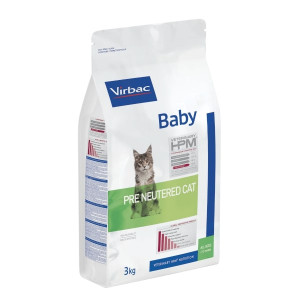 VIRBAC HPM CAT BABY PRE NEUTERED sausā barība kaķēniem 400g