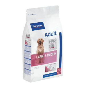 VIRBAC HPM DOG ADULT L/M sausā suņu barība 16kg