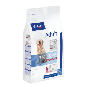 VIRBAC HPM DOG ADULT NEUTERED L/M sausā suņu barība 12kg